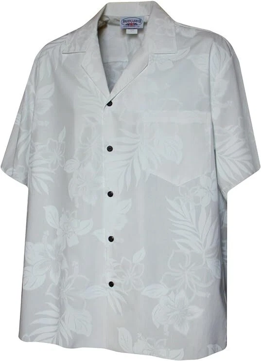 White Wedding Tropical Floral Men's Hawaiian Shirt by Pacific Legend
Opens in a new window or tab