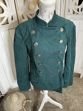 Cabi Womens Blazer Lennon Jacket Green Military Double Breasted Small