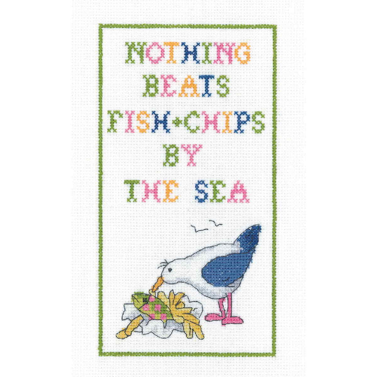 Heritage counted cross stitch kit Aida ""By the Sea (A)"", KSBS1653-A, 11x20,5cm,