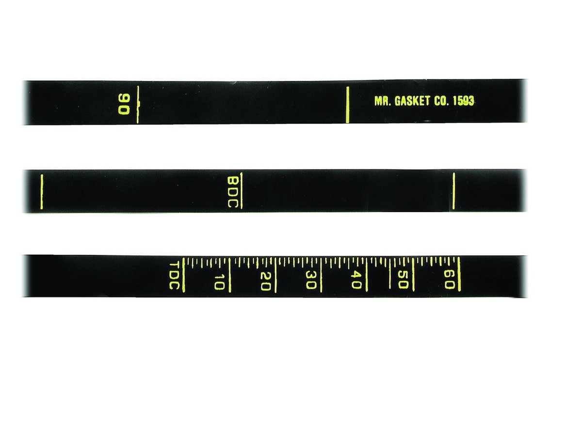 Mr. Gasket Ignition Timing Tape BB Mopar 7-1/4 Mr. Gasket Ignition Timing Tape BB Mopar 7-1/4