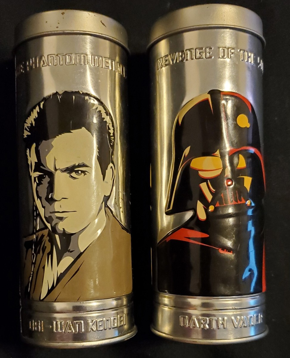 2 BURGER KING STAR WARS TINS ONLY NO WATCHES DARTH MAUL OBI-WAN
