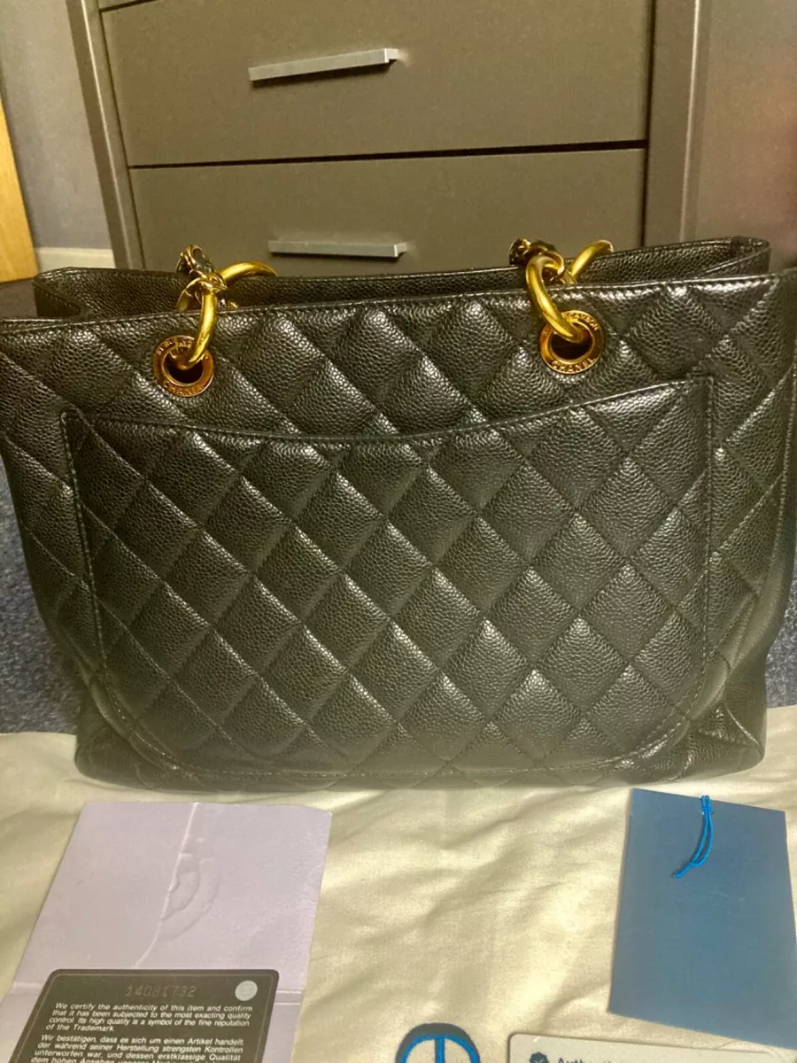 Chanel Grand Shopping Tote in Black Caviar with Silver Hardware - SOLD