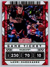 2020 Contenders Draft Picks #26 Lauri Markkanen Game Ticket Green Explosion