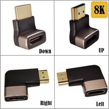HDMI 8K Adapter Male to Female Angle Connector 1080P Extender Jack Plugs Cable