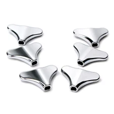 Set of 6 metal chrome finish Bass guitar machine head buttons