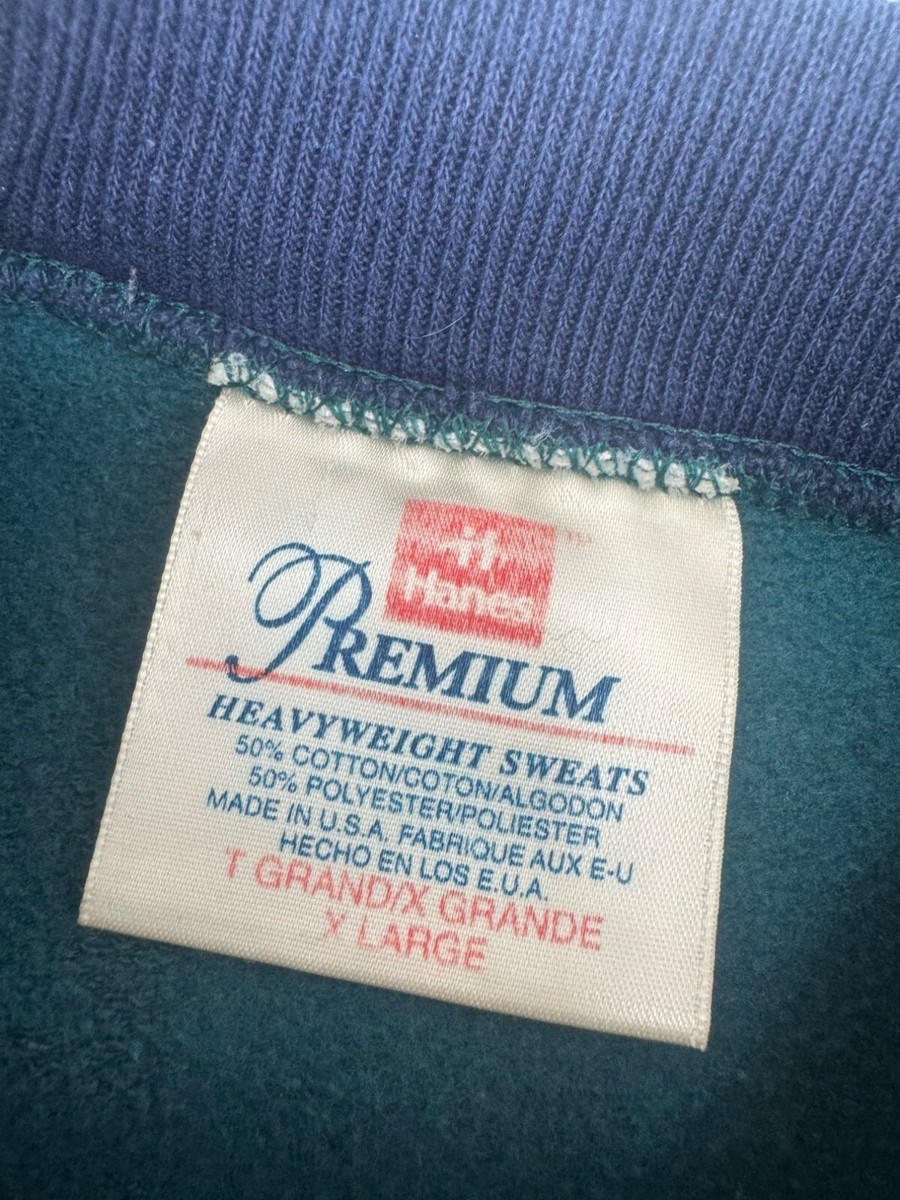 Vintage Hanes Premium Heavyweight Sweatshirt Men XL Pullover Made