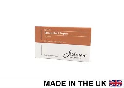 Johnson Test Papers Litmus Red Indicator Paper, 4 x 25 per pack - FREE P&P