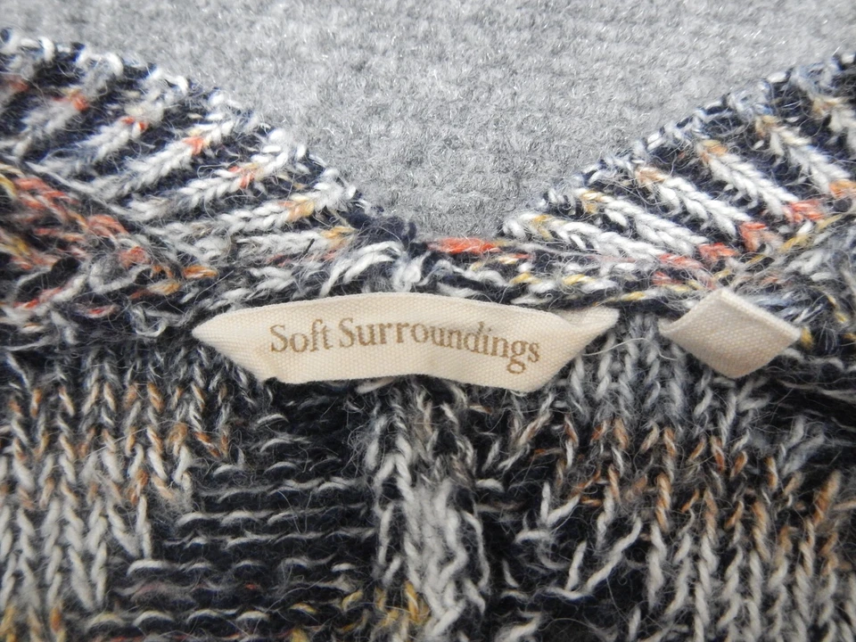 Cárdigan Soft Surroundings talla única multicolor mezcla geométrica de lana Foto 3 de 4