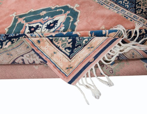 5.2x6.7 Ft Traditional Handmade Vintage Turkish Rug with Medallion, 100% Wool - Picture 3 of 5