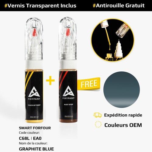 Peinture Voiture Bombes Aérosols Pour Smart C68L EA0 Graphite Blue