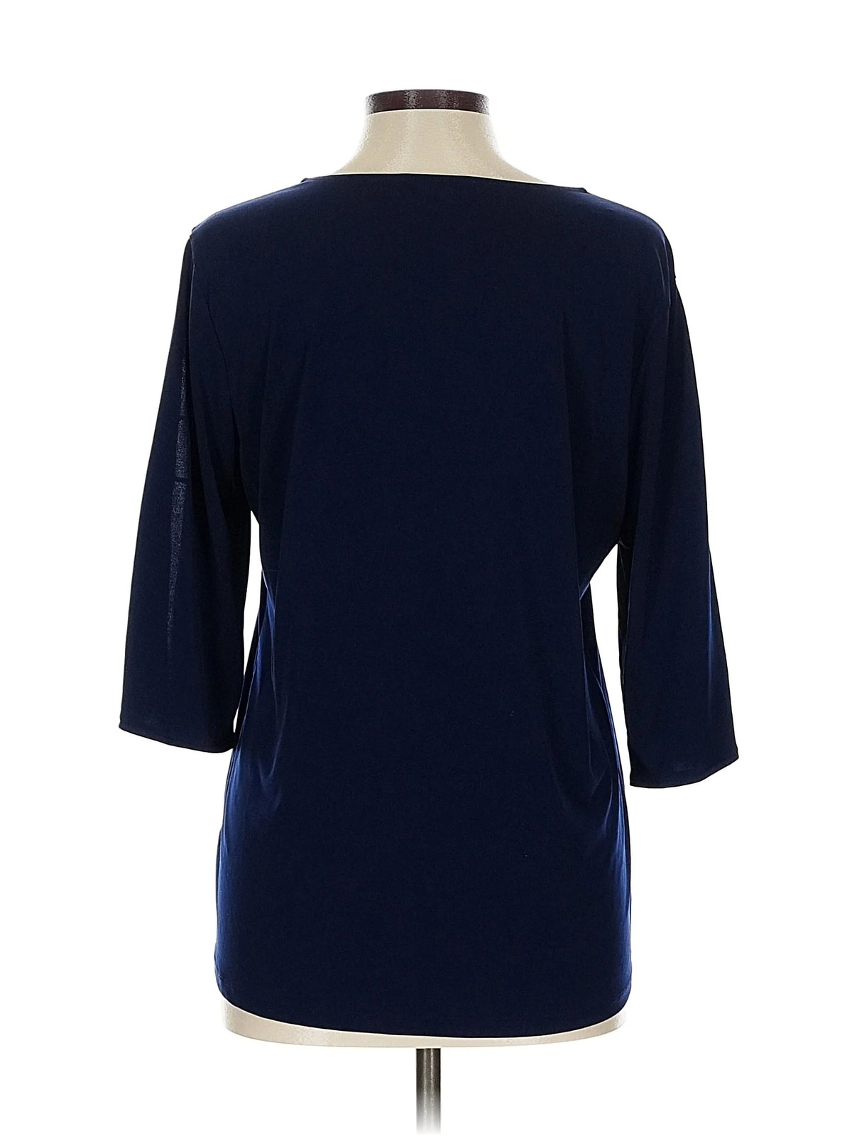 MICHAEL Michael Kors Women Blue 3/4 Sleeve Top L thumbnail 2