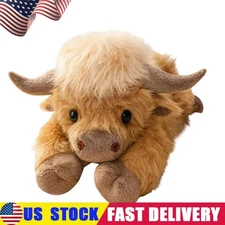 Highland Cow Plush Pillow Weighted Stuffed Animal Xmas Gifts 💖35cm/45cm/53cm
