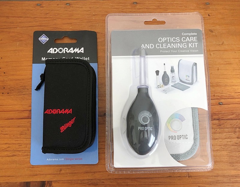 Optics Care & Cleaning Kit and Adorama Slinger Memory Card Wallet Both Unused