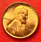 1949-P Lincoln Wheat Cent Penny GEM RED BU From an Original Bank Roll