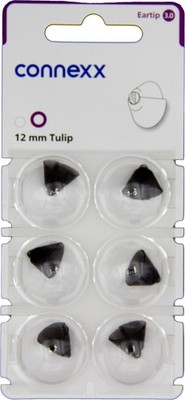 5x connexx Eartip : 3.0 12 mm Tulip Domes 6er Blister Lila Hörgeräteschirmchen