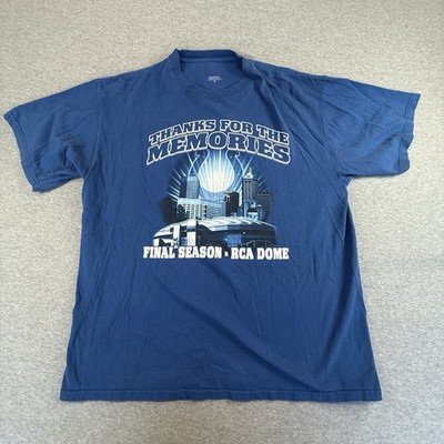 Indianapolis Colts NFL 2007 Final Season RCA Dome T Shirt Thanks For Memories XL