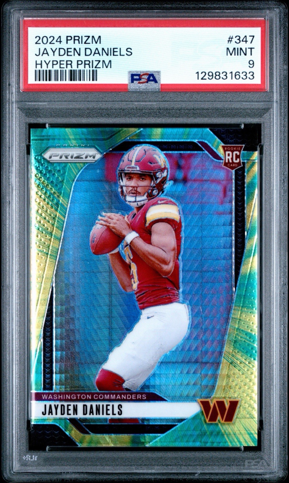 2024 PANINI PRIZM #347 JAYDEN DANIELS HYPER PRIZM / 180