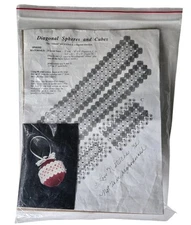 Hardanger Christmas Ornament Kit Love 'N Stitches Embroidery Spheres Cubes