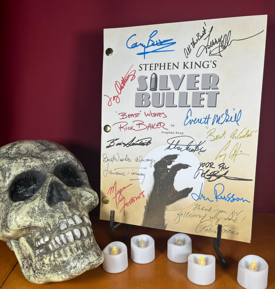 Silver Bullet Script Signed - Autograph Reprints - 149 Pages