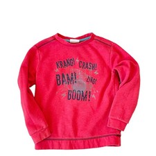 Boy  s Cat  Jack Red Pullover Sweater Size S  6/7 