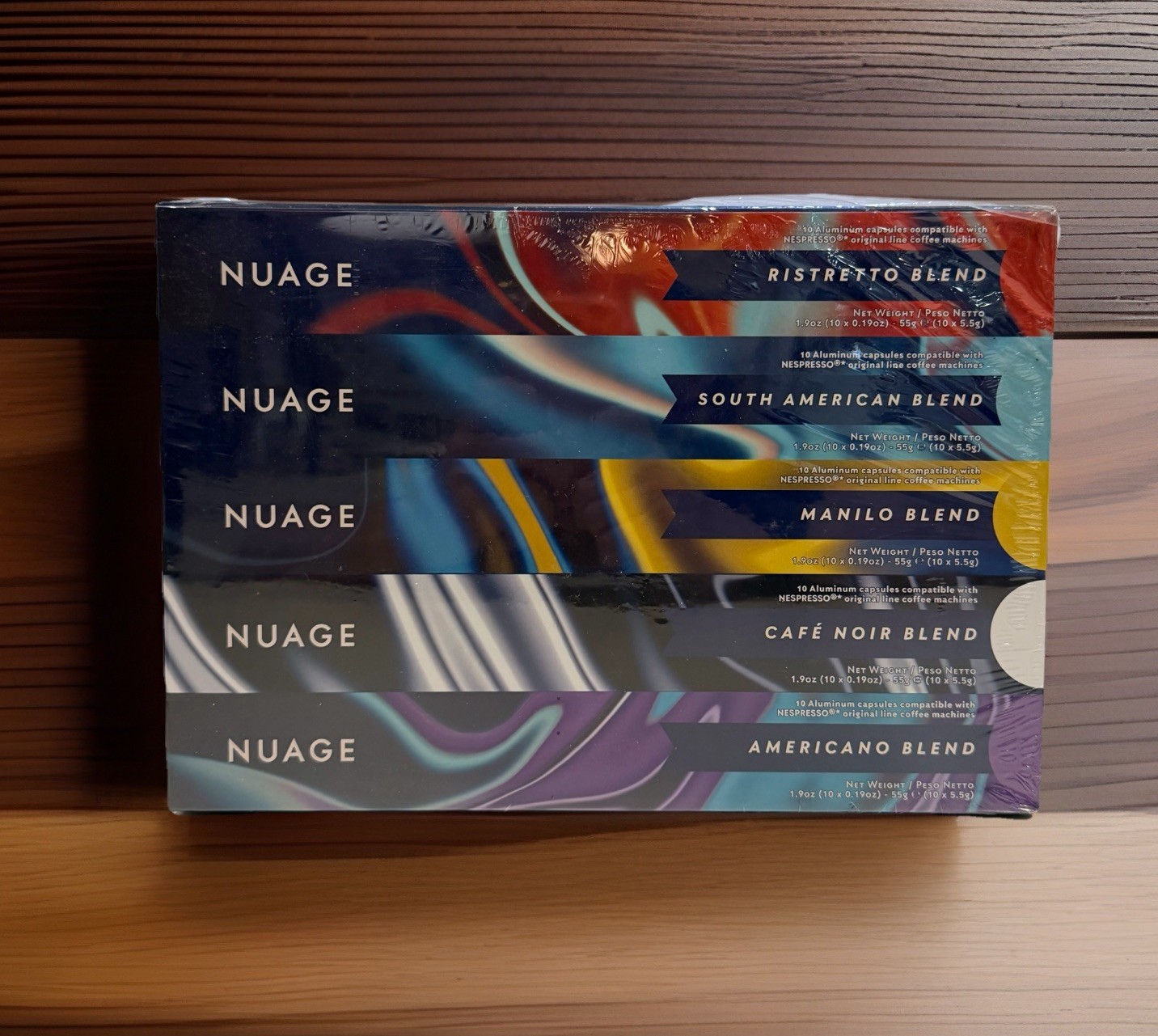 Nuage 50-Pack Coffee Espresso Capsules 5 Flavor Variety Pack Nespresso Original