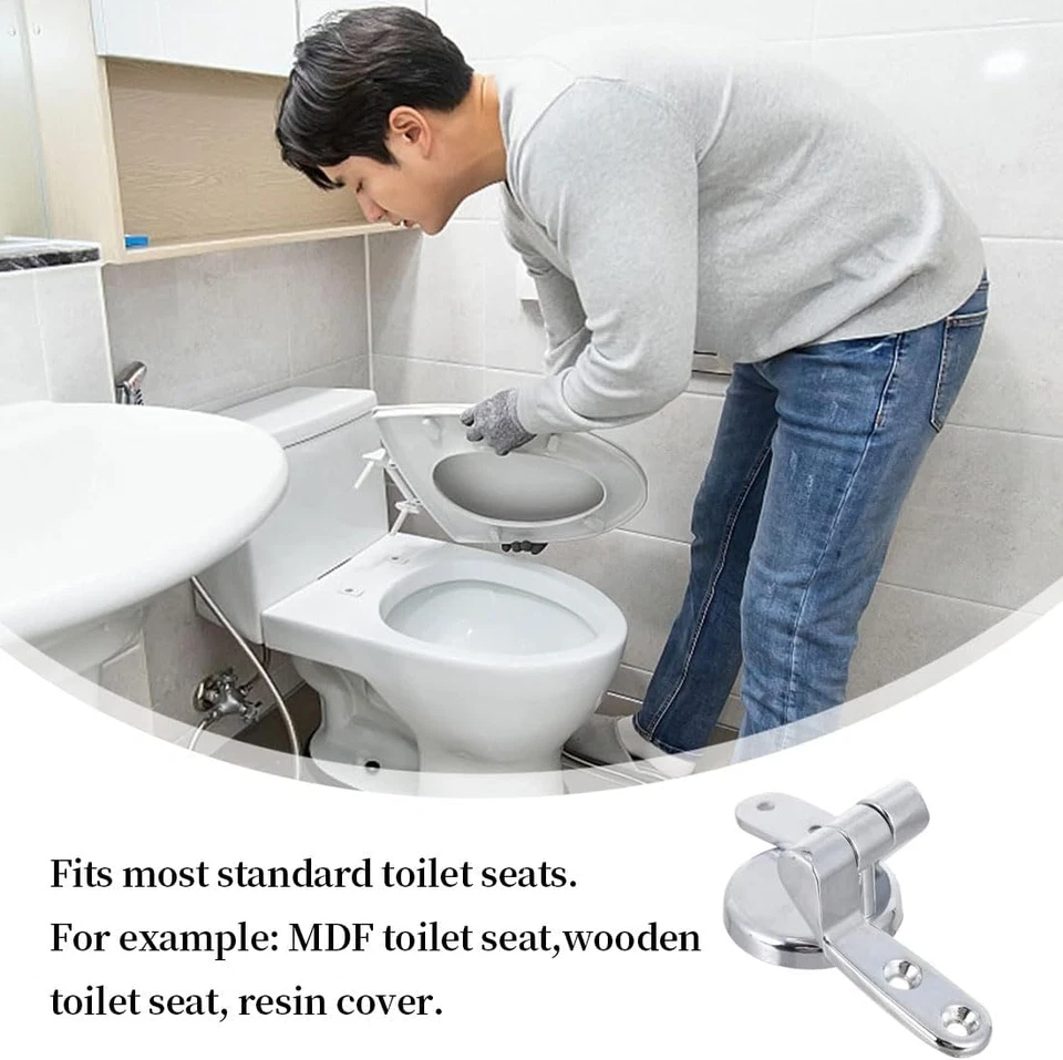 Cerniere WC in Acciaio Inox Con Chiusura Morbida - Include Connessioni - Immagine 4 di 4