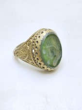 Ancient Roman Greek Seal Rare bronze Stamp Ring Antique intaglio