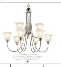 Kichler Nicholson 9 Light Brushed Nickel Chandelier 42885Ni
