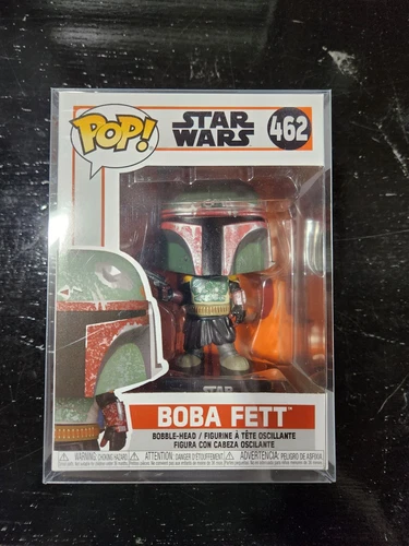 Funko Pop Star Wars #462 Boba Fett Mandalorian Bobble-Head with protector