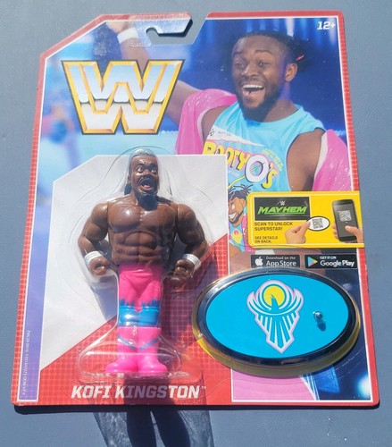 Kofi Kingston WWE Mattel Retro Series Hasbro style...