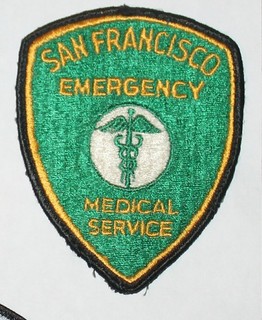Very Old SAN FRANCISCO EMS Emergency Medical Service SF Vintage Used Worn patch