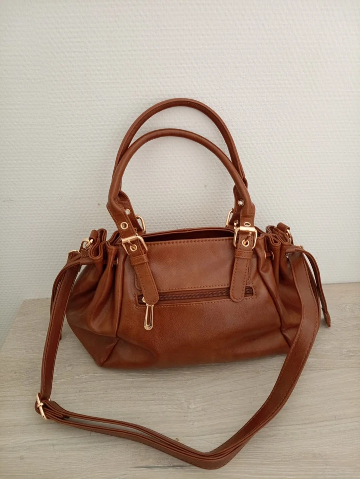 Shoulder Bag Sac à Main Camel Bandoulière Petit Format - Photo 2/4