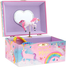 Jewelry Box for Girls, Cotton Candy Unicorn Musical Jewelry Boxes, the Beautiful