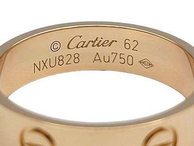 Cartier 5.5 mm Love Band Ring in Polished 18 Karat Rose Gold Size