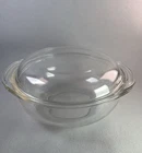 Vintage PYREX #024 Clear Glass 2 Quart Casserole Dish Bowl with 684-C 7 LID USA