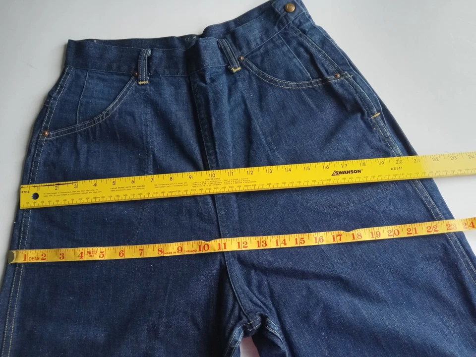 Rare EUC Vtg 50s Lee Women's Workwear Side-Zip Jeans Long-L Snap High Rise 29x29 - Image 2 of 4