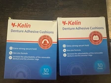 Y-Kelin Lower Denture Adhesive Cushions, Adhesive-Free Pads pack of 2 