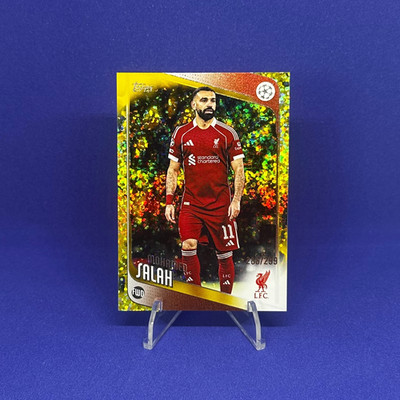 Mohamed Salah Liverpool /299 Yellow Holo Foil 25-26 Topps UEFA Flagship
