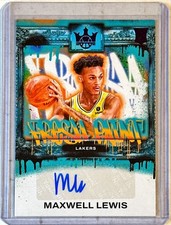 Maxwell Lewis 2023-24 Panini Court Kings Fresh Paint Purple Rookie Auto 18/49