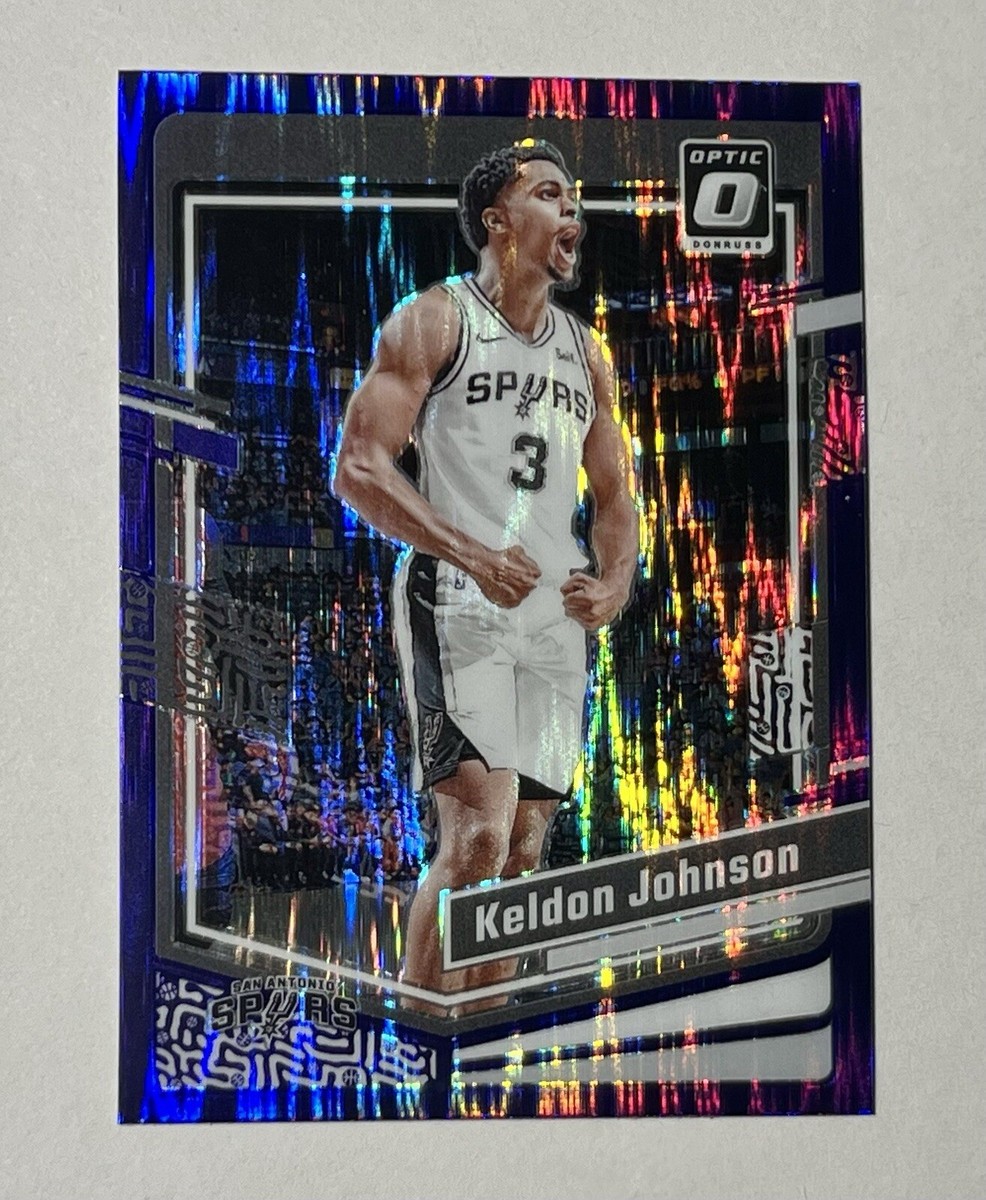 2023-24 Panini Donruss Optic Keldon Johnson Purple Shock Prizm 