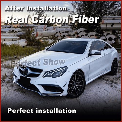 Für Mercedes W207 E350 E400 Carbon Splitter Flaps Front Canards Spoiler Lippe - Picture 4 of 11