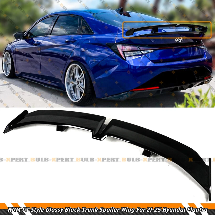 Alerón trasero negro brillante para Hyundai Elantra KDM 2021-2025 estilo GT Foto 2 de 4