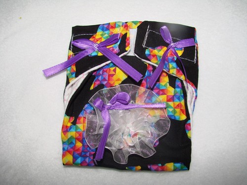 Xsmall Reusable Female dog Diapers,Lots of ribbon & lace! Many colors available! - Picture 4 of 12