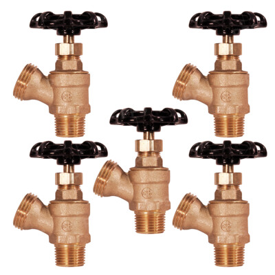 Midline Valve Boiler Drain Valve with Stuffing Box, MIP/SWT x MHT (5 PK)