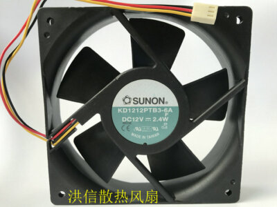   KD1212PTB3-6A DC12V 4.8W 12025 3-wire cooling fan #F3