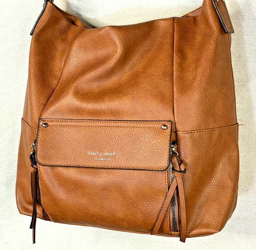 Darcy Marks Vegan Faux Leather Purse Shoulder Bag Brown London - Picture 2 of 10