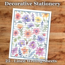 25 Sheets Decorative Paper Letter Writing Paper Color Stationery - Cute 02