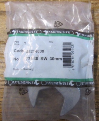 NEW NOS Stahlwille 58214030 30mm Open Ended Insert Tool 731/40 SW