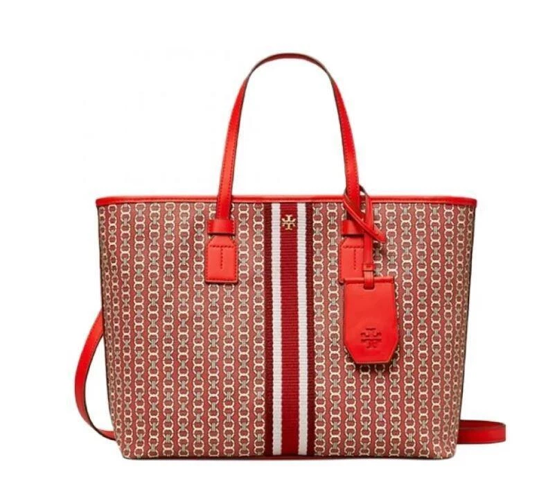 Tory burch gemini sales link coated canvas tote