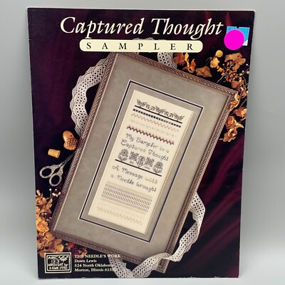 The Needle's Work Captured Thought Sampler Pattern Chart Vintage Dawn Lewis